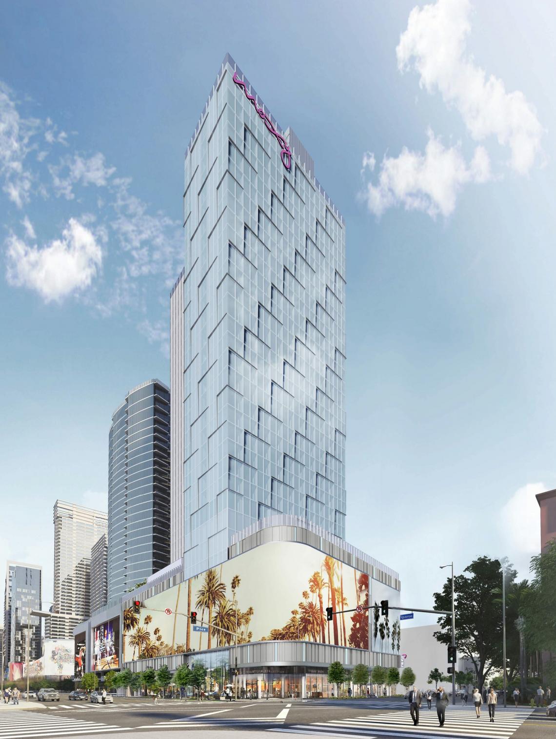 Moxy And AC Hotel Tower Tops Out In DTLA Urbanize LA   Fig Pico Gensler Lightstone Rendering Urbanize La2 